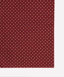Red & Neutral Polka Dot Silk Pocket Square