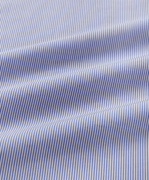 Blue & White Slim Fit Double Cuff Panama Thin Stripe Formal Shirt
