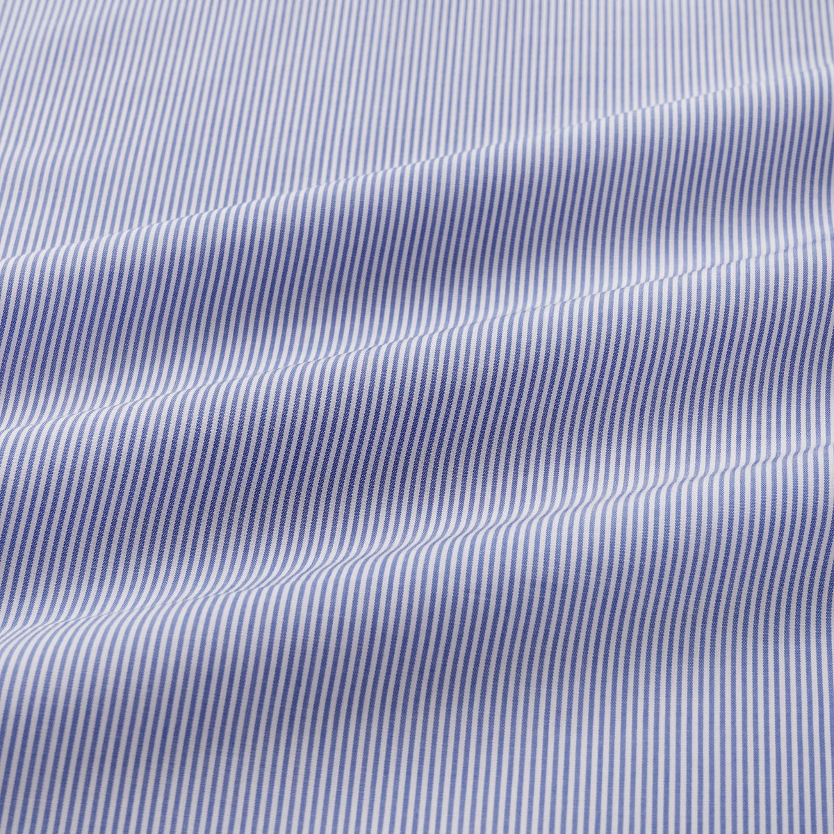 Blue & White Slim Fit Double Cuff Panama Thin Stripe Formal Shirt