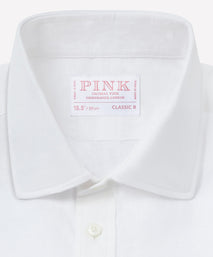 White Classic Fit Essential Linen Formal Shirt